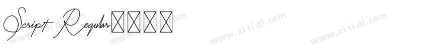 Script Regular字体转换